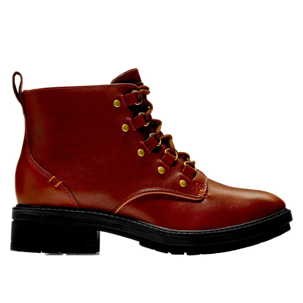 Womens Cole Haan Briana Grand Lace Up Brown Leather Hiking Boots 7.5 B EUC
